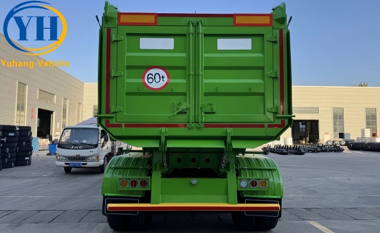 4 Axle 45CBM Heavy Duty Dump Trailer is ready to be shipped to Kenya-YUHANG VEHICLE 4 Axle 45CBM Heavy Duty Dump Trailer is ready to be shipped to Kenya-YUHANG VEHICLE