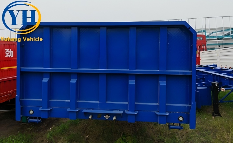 Tri Axle 60 Ton Drop Side Trailer is ready to be shipped to Zimbabwe-YUHANG VEHICLE Tri Axle 60 Ton Drop Side Trailer is ready to be shipped to Zimbabwe-YUHANG VEHICLE