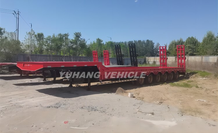 6 Axle 120 Ton Lowboy Equipment Trailers will ship to Cote d’Ivoire-YUHANG VEHICLE
