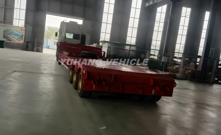 80 Ton Lowbed Trailer will be sent to Liberia-YUHANG VEHICLE