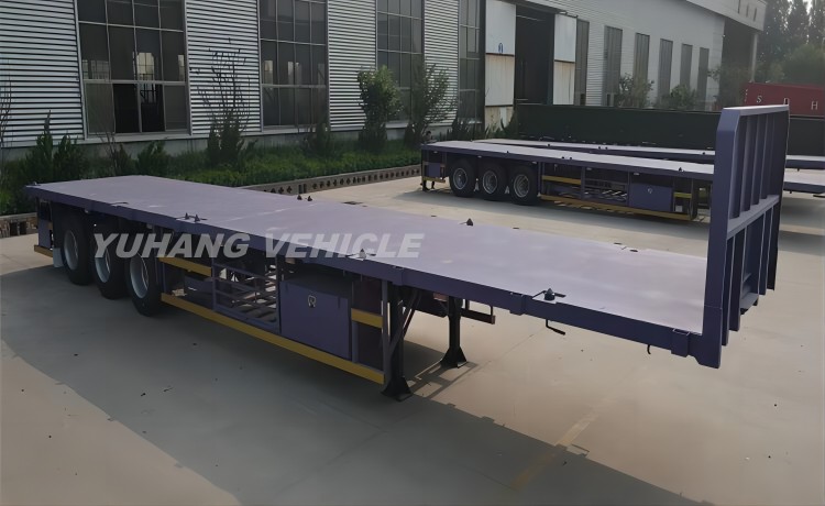 Tri Axle Semi Flatbed Trailer is ready ship to Saudi Arabia-YUHANG VEHICLE