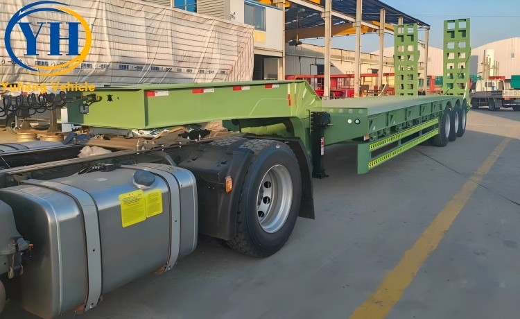 80 Ton Lowbed Trailer will be sent to Liberia-YUHANG VEHICLE 80 Ton Lowbed Trailer will be sent to Liberia-YUHANG VEHICLE
