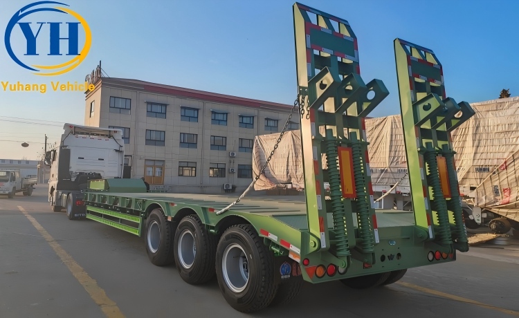 80 Ton Lowbed Trailer will be sent to Liberia-YUHANG VEHICLE 80 Ton Lowbed Trailer will be sent to Liberia-YUHANG VEHICLE