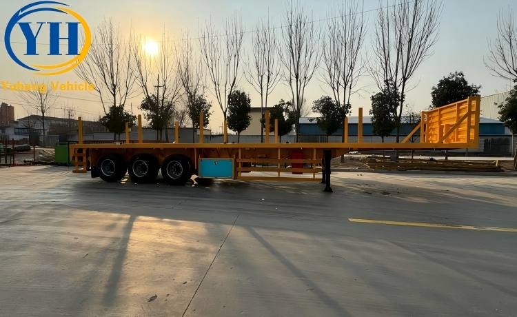 Tri Axle Semi Flatbed Trailer is ready ship to Saudi Arabia-YUHANG VEHICLE Tri Axle Semi Flatbed Trailer is ready ship to Saudi Arabia-YUHANG VEHICLE