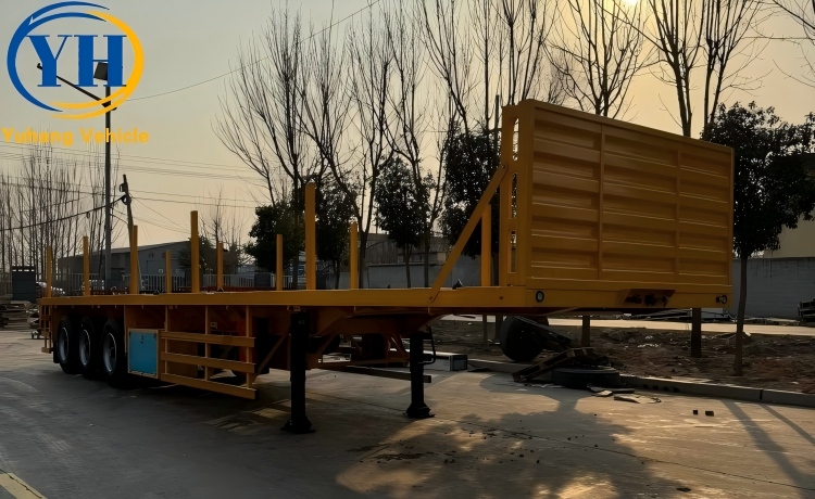 Tri Axle Semi Flatbed Trailer is ready ship to Saudi Arabia-YUHANG VEHICLE Tri Axle Semi Flatbed Trailer is ready ship to Saudi Arabia-YUHANG VEHICLE