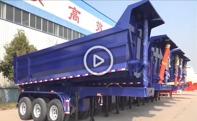 40CBM Heavy Duty Dump Trailer is ready shipping Tanzania-YUHANG VEHICLE