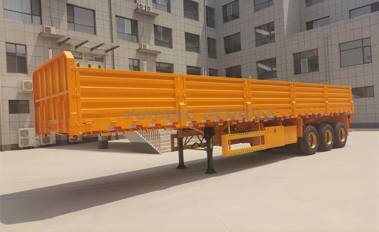 60 Ton Drop Side Trailer is ready to ship to Port Louis, Mauritius-YUHANG VEHICLE