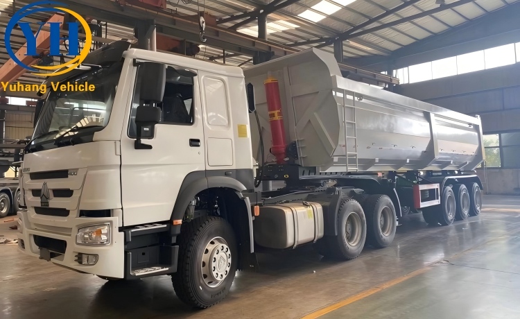 40CBM Heavy Duty Dump Trailer is ready to be shipped to Tanzania-YUHANG VEHICLE 40CBM Heavy Duty Dump Trailer is ready to be shipped to Tanzania-YUHANG VEHICLE