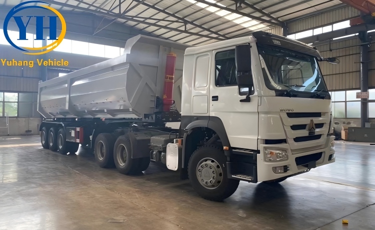 40CBM Heavy Duty Dump Trailer is ready to be shipped to Tanzania-YUHANG VEHICLE 40CBM Heavy Duty Dump Trailer is ready to be shipped to Tanzania-YUHANG VEHICLE