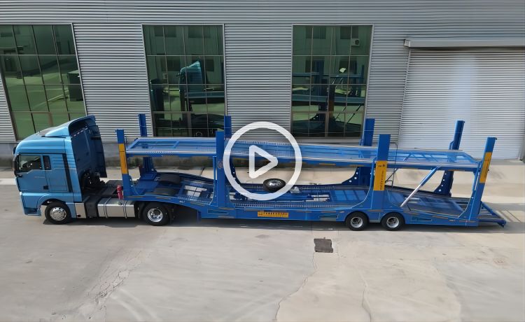2 Axle 6 Car Transport Trailer will ship to Central Asian Country-YUHANG VEHICLE