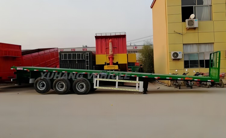 3 Axle Flatbed Truck Trailer will be ship to South Sudan-YUHANG VEHICLE