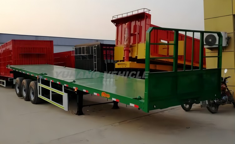3 Axle Flatbed Truck Trailer will be ship to South Sudan-YUHANG VEHICLE