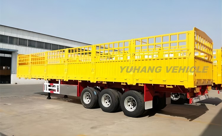 Tri Axle Fence Cargo Trailer is ready ship to Zambia-YUHANG VEHICLE