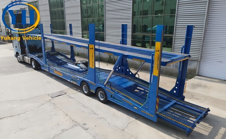 2 Axle 6 Car Transport Trailer will be shipped to Central Asian Country-YUHANG VEHICLE 2 Axle 6 Car Transport Trailer will be shipped to Central Asian Country-YUHANG VEHICLE