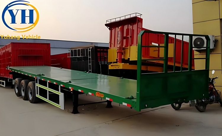 3 Axle Flatbed Truck Trailer will be shipped to South Sudan-YUHANG VEHICLE 3 Axle Flatbed Truck Trailer will be shipped to South Sudan-YUHANG VEHICLE