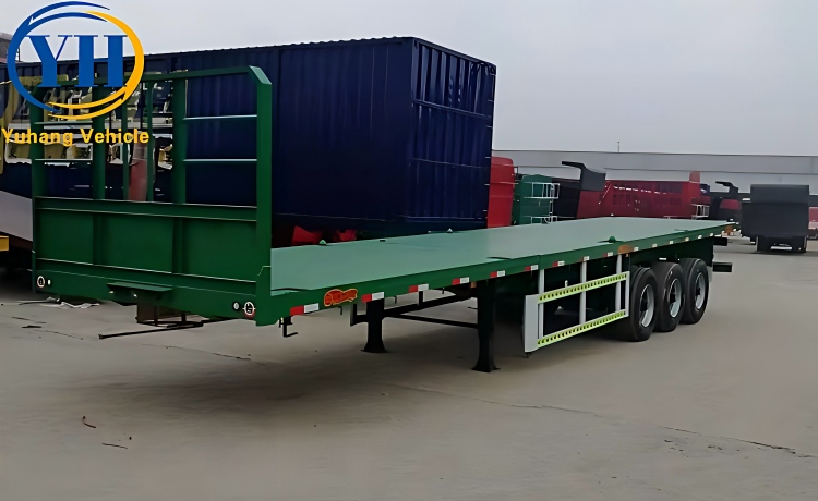 3 Axle Flatbed Truck Trailer will be shipped to South Sudan-YUHANG VEHICLE 3 Axle Flatbed Truck Trailer will be shipped to South Sudan-YUHANG VEHICLE