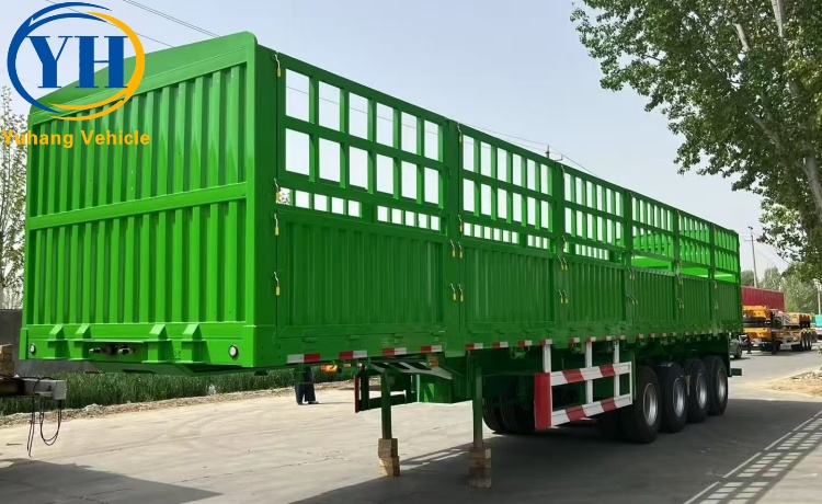 4 Axle Fence Cargo Trailer is ready to be shipped to Zambia-YUHANG VEHICLE 4 Axle Fence Cargo Trailer is ready to be shipped to Zambia-YUHANG VEHICLE