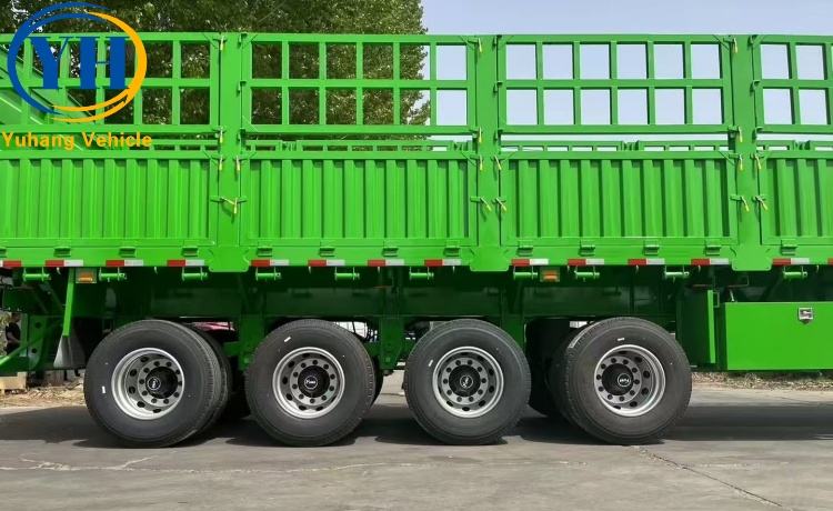 4 Axle Fence Cargo Trailer is ready to be shipped to Zambia-YUHANG VEHICLE 4 Axle Fence Cargo Trailer is ready to be shipped to Zambia-YUHANG VEHICLE