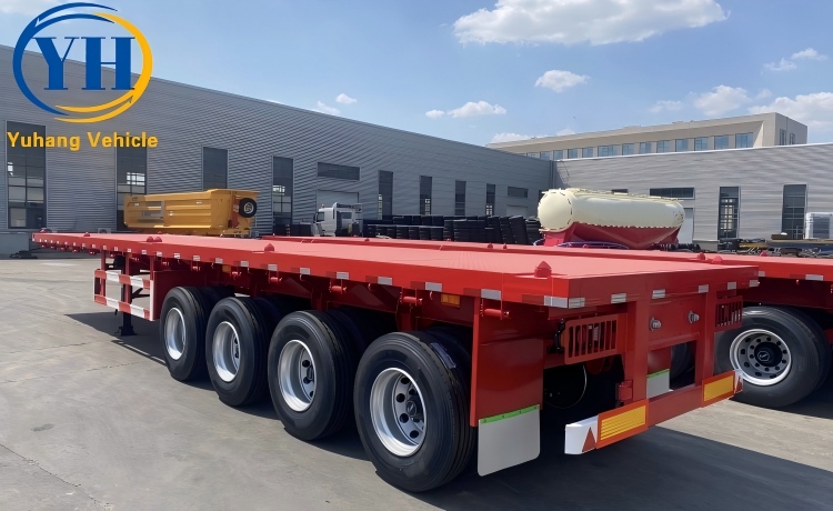 4 Axle Semi Flatbed Trailer-YUHANG VEHICLE 4 Axle Semi Flatbed Trailer-YUHANG VEHICLE