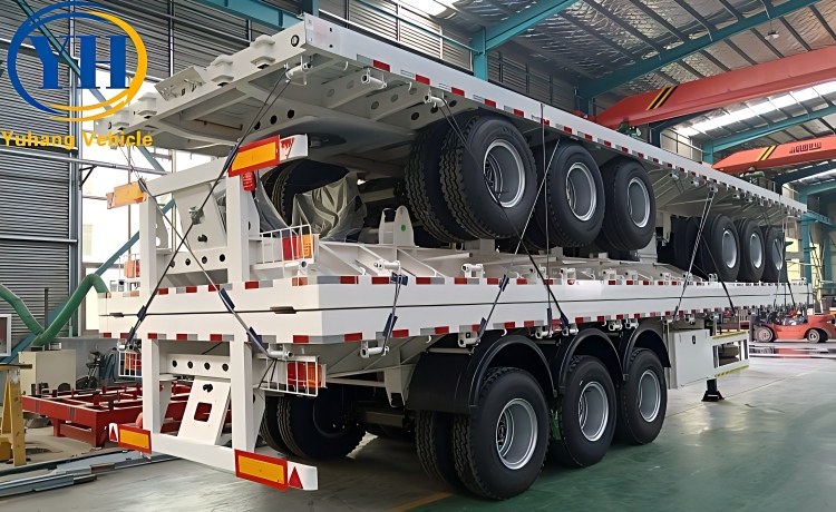 40Ft Container Flatbed Trailer is already ship to Kenya-YUHANG VEHICLE 40Ft Container Flatbed Trailer is already ship to Kenya-YUHANG VEHICLE