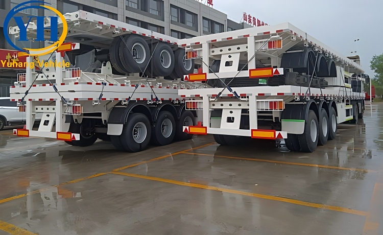 40Ft Container Flatbed Trailer is already ship to Kenya-YUHANG VEHICLE 40Ft Container Flatbed Trailer is already ship to Kenya-YUHANG VEHICLE