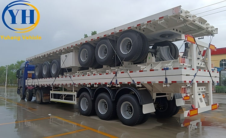 40Ft Container Flatbed Trailer is already ship to Kenya-YUHANG VEHICLE 40Ft Container Flatbed Trailer is already ship to Kenya-YUHANG VEHICLE