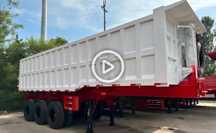 Tri Axle 35CBM Dump Semi Trailer is ready send to Kampala, Uganda-YUHANG VEHICLE