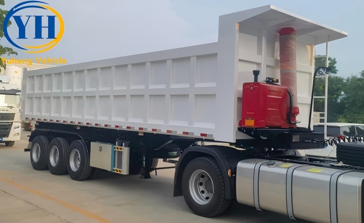 3 Axle Semi Tipper Trailer is ready to be sent to Nigeria-YUHANG VEHICLE 3 Axle Semi Tipper Trailer is ready to be sent to Nigeria-YUHANG VEHICLE