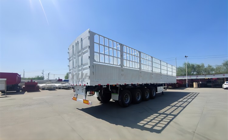 4 Axle 100T Fence Semi Trailer is ready Shipped to Botswana-YUHANG VEHICLE