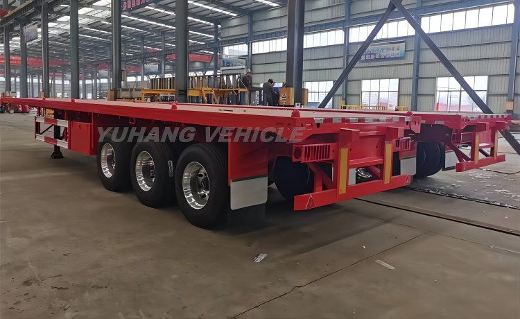 40 Foot Flatbed Container Trailer will send to Saudi Arabia-YUHANG VEHICLE