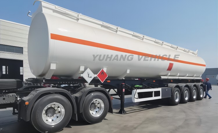 50000 Liters 4 Axle Oil Tanker Trailer will be sent to Luanda, Angola-YUHANG VEHICLE