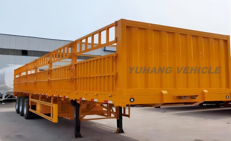 Triaxle 60T Fence Truck Trailer is ready send to Senegal-YUHANG VEHICLE