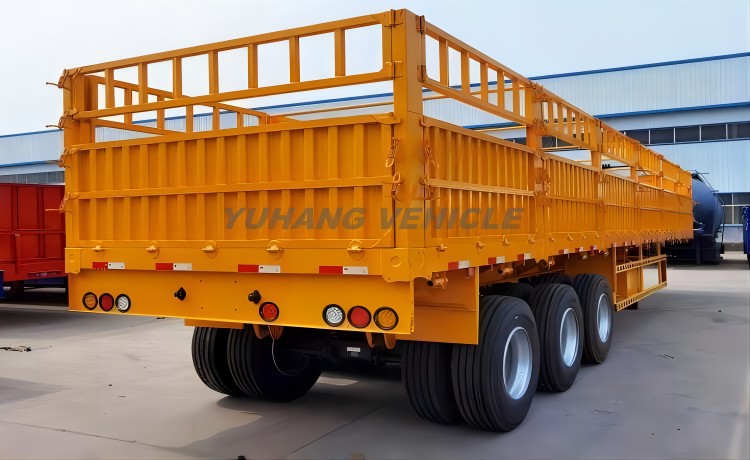 Triaxle 60T Fence Truck Trailer is ready send to Senegal-YUHANG VEHICLE