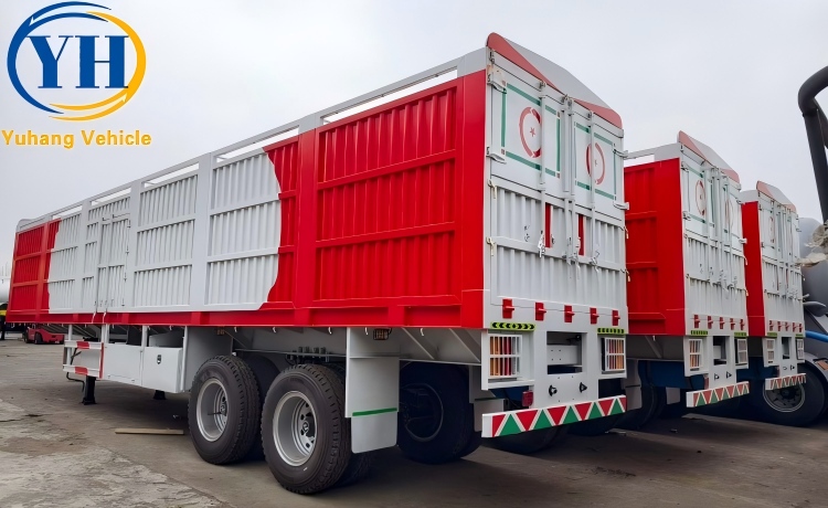 50 Ton Bulk Cargo Sidewall Trailer is ready to be sent to Côte d’Ivoire-YUHANG VEHICLE 50 Ton Bulk Cargo Sidewall Trailer is ready to be sent to Côte d’Ivoire-YUHANG VEHICLE