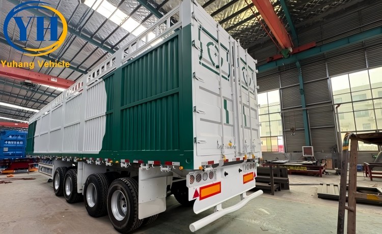 Four Axle 60T Fence Truck Trailer is ready to be sent to Senegal-YUHANG VEHICLE Four Axle 60T Fence Truck Trailer is ready to be sent to Senegal-YUHANG VEHICLE