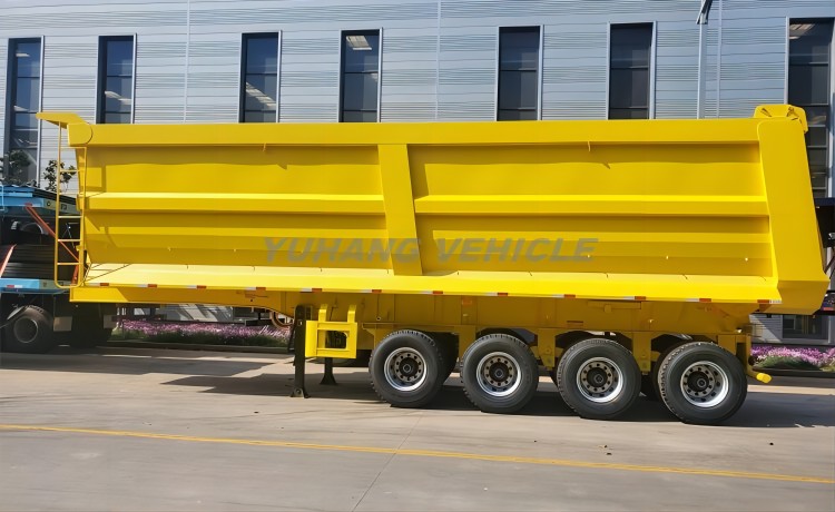 4 Axle Tractor Tipper Trailer is ready send to Lagos, Nigeria-YUHANG VEHICLE