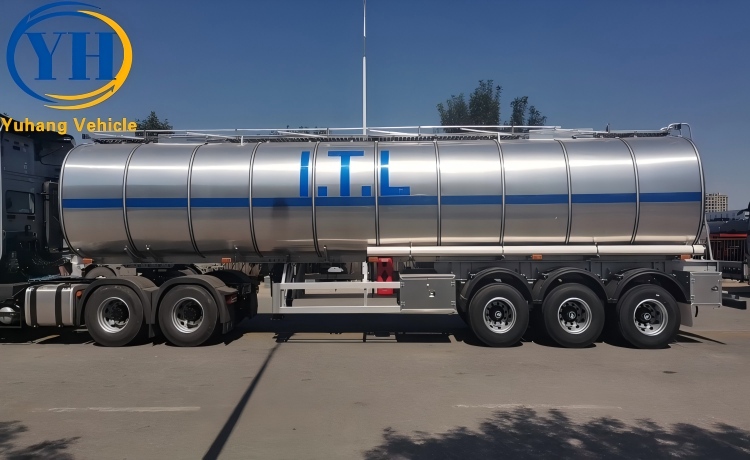45,000 Litres Aluminum Alloy Oil Tanker Trailer will be export to Sierra Leone-YUHANG VEHICLE 45,000 Litres Aluminum Alloy Oil Tanker Trailer will be export to Sierra Leone-YUHANG VEHICLE