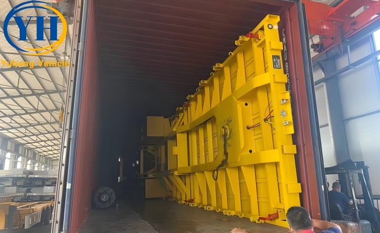 Triple Axle 40Ft Flatbed Trailer is ready send to Namibia-YUHANG VEHICLE Triple Axle 40Ft Flatbed Trailer is ready send to Namibia-YUHANG VEHICLE