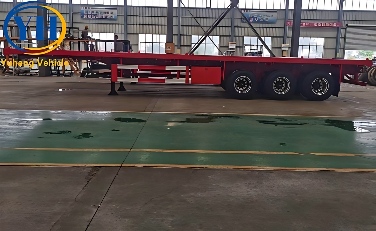 40 Foot Flatbed Container Trailer will be sent to Saudi Arabia-YUHANG VEHICLE 40 Foot Flatbed Container Trailer will be sent to Saudi Arabia-YUHANG VEHICLE
