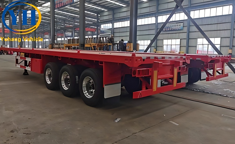 40 Foot Flatbed Container Trailer will be sent to Saudi Arabia-YUHANG VEHICLE 40 Foot Flatbed Container Trailer will be sent to Saudi Arabia-YUHANG VEHICLE