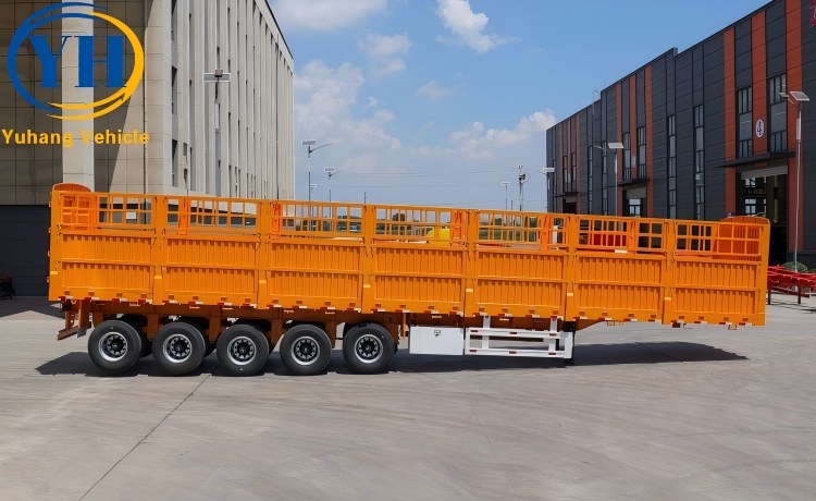 5 Axle 100T Fence Semi Trailer is ready to be shipped to Botswana-YUHANG VEHICLE 5 Axle 100T Fence Semi Trailer is ready to be shipped to Botswana-YUHANG VEHICLE