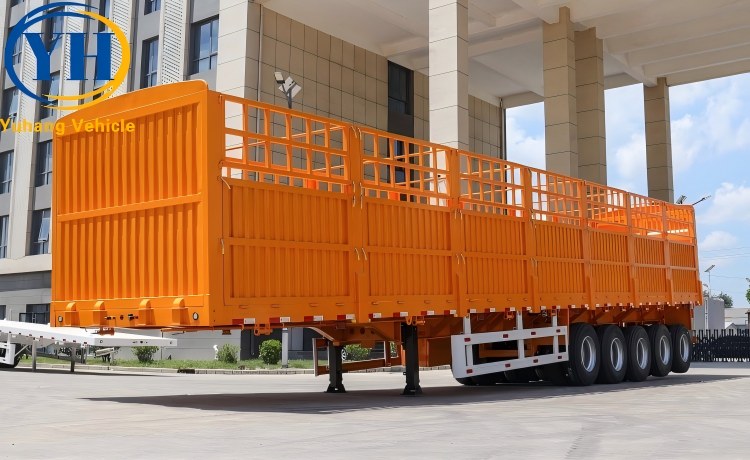 5 Axle 100T Fence Semi Trailer is ready to be shipped to Botswana-YUHANG VEHICLE 5 Axle 100T Fence Semi Trailer is ready to be shipped to Botswana-YUHANG VEHICLE