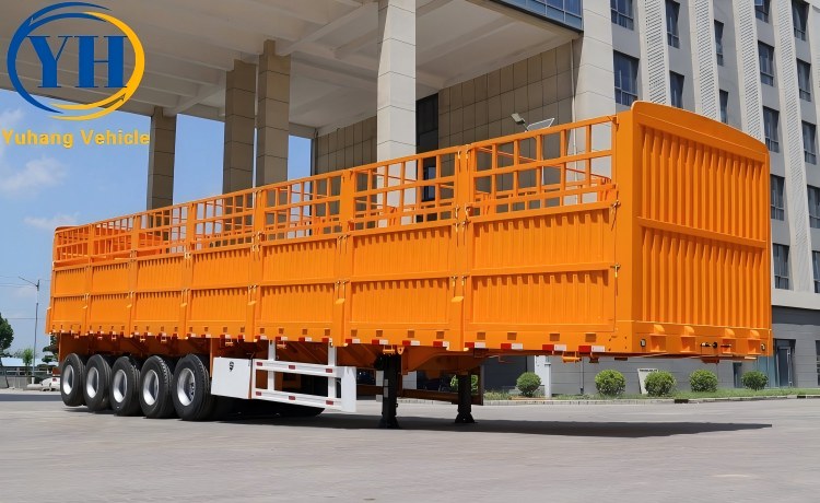 5 Axle 100T Fence Semi Trailer is ready to be shipped to Botswana-YUHANG VEHICLE 5 Axle 100T Fence Semi Trailer is ready to be shipped to Botswana-YUHANG VEHICLE
