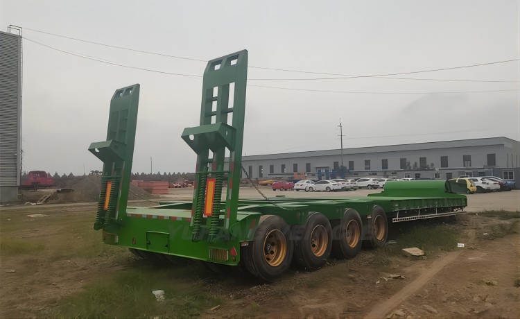 120 Ton Heavy Duty Low Bed Truck Trailer with Best Price In Congo-YUHANG VEHICLE