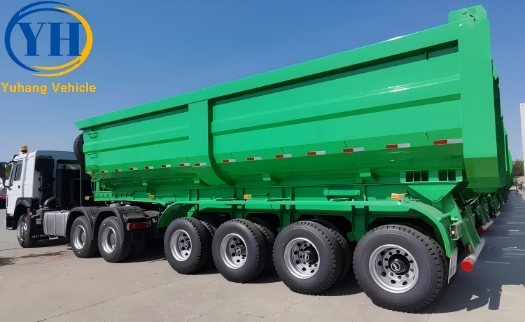 4 Axle Tractor Tipper Trailer is ready to be sent to Lagos, Nigeria-YUHANG VEHICLE 4 Axle Tractor Tipper Trailer is ready to be sent to Lagos, Nigeria-YUHANG VEHICLE