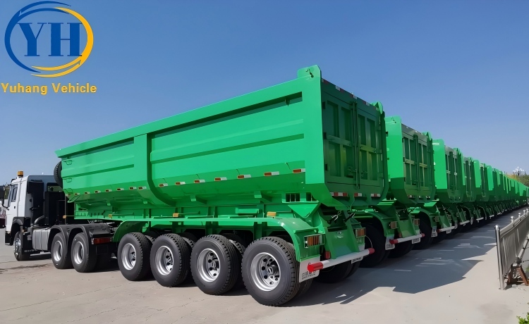 4 Axle Tractor Tipper Trailer is ready to be sent to Lagos, Nigeria-YUHANG VEHICLE 4 Axle Tractor Tipper Trailer is ready to be sent to Lagos, Nigeria-YUHANG VEHICLE