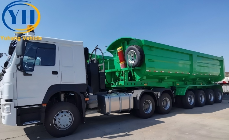 4 Axle Tractor Tipper Trailer is ready to be sent to Lagos, Nigeria-YUHANG VEHICLE 4 Axle Tractor Tipper Trailer is ready to be sent to Lagos, Nigeria-YUHANG VEHICLE