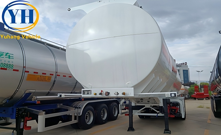 Tri Axle 40000L Aluminum Alloy Diesel Tanker Trailer will be export to Zimbabwe-YUHANG VEHICLE Tri Axle 40000L Aluminum Alloy Diesel Tanker Trailer will be export to Zimbabwe-YUHANG VEHICLE