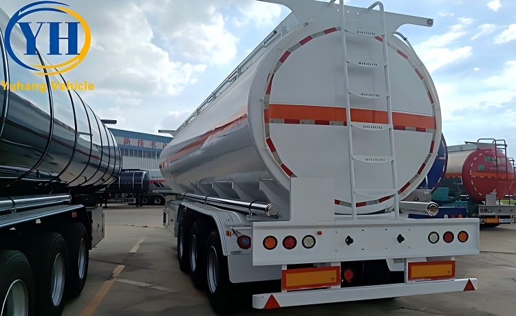 Tri Axle 40000L Aluminum Alloy Diesel Tanker Trailer will be export to Zimbabwe-YUHANG VEHICLE Tri Axle 40000L Aluminum Alloy Diesel Tanker Trailer will be export to Zimbabwe-YUHANG VEHICLE