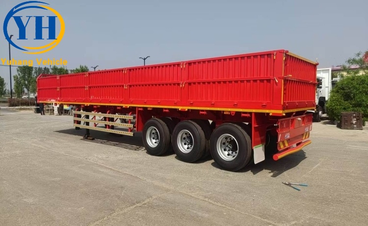 Triple Axle 60 T Side Wall Trailer will be sent to Mexico-YUHANG VEHICLE Triple Axle 60 T Side Wall Trailer will be sent to Mexico-YUHANG VEHICLE